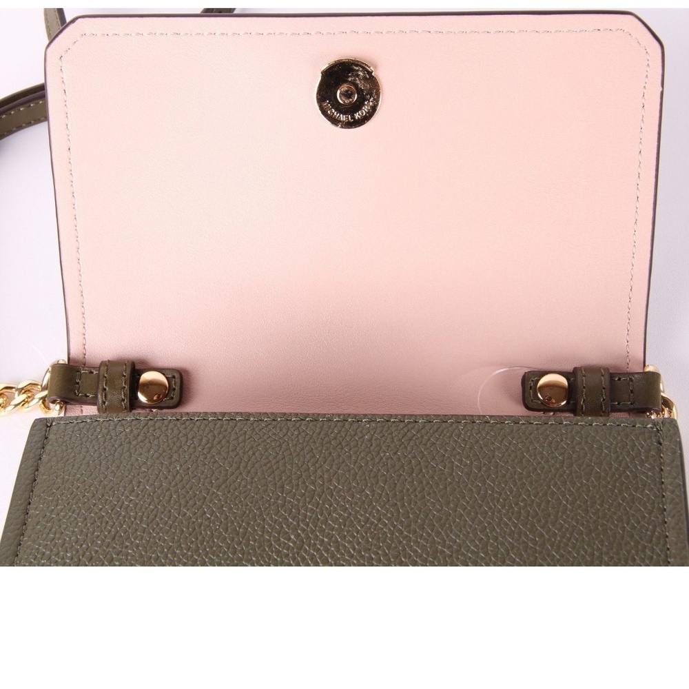 Michael Kors Hayes Small Convertible Clutch Olive - Picture 5 of 6